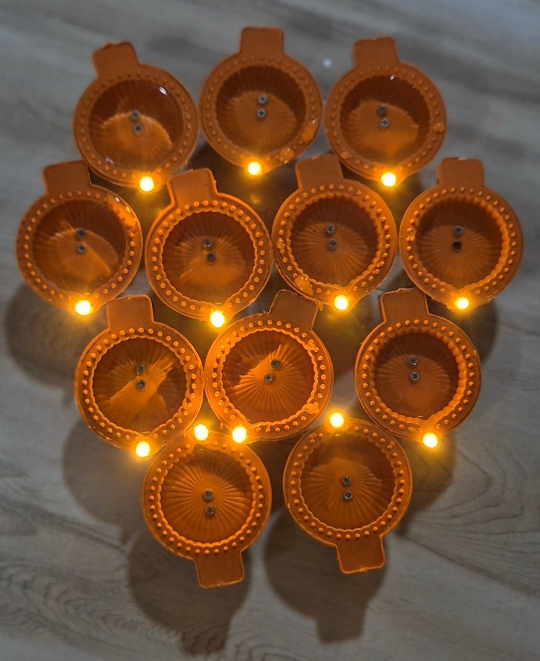 Water led diya home decor 12 pcs in one box