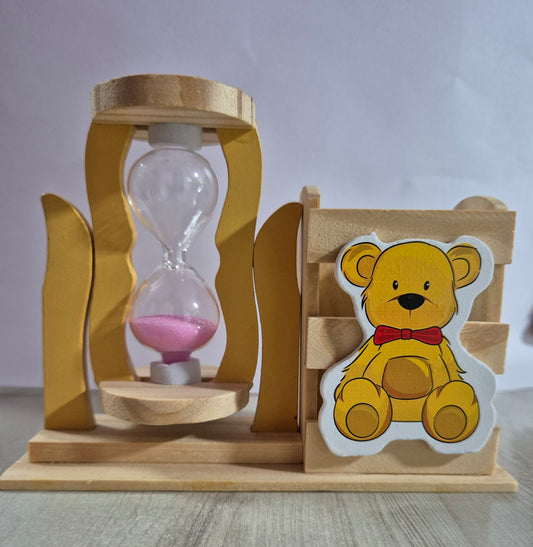 Cute wooden teddy bear storage best for gifting and beautiful look in home decoration